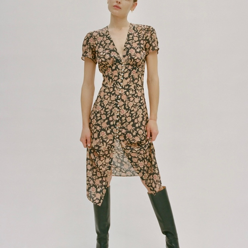 REALISATION PAR The Monica Midi Dress in Fantasy - NEW WITH TAGS- Size Small